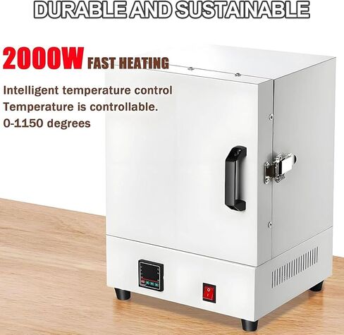 فرن كهربائي للاحتراق بقدرة 2000 وات، فرن الاحتراق بدرجة حرارة عالية، فرن معالجة المجوهرات المعملية المتكامل، فرن التحكم في درجة الحرارة PID 1150 درجة مئوية، للمجوهرات والأعمال المعدنية in Kuwait