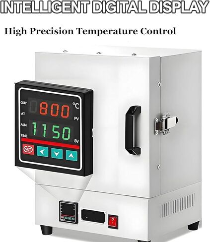 فرن كهربائي للاحتراق بقدرة 2000 وات، فرن الاحتراق بدرجة حرارة عالية، فرن معالجة المجوهرات المعملية المتكامل، فرن التحكم في درجة الحرارة PID 1150 درجة مئوية، للمجوهرات والأعمال المعدنية in Kuwait