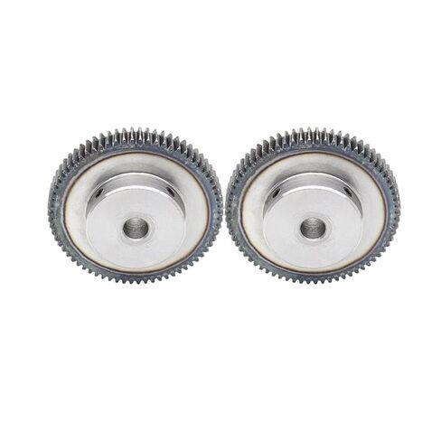 ترس محرك فولاذي شديد التحمل قطعة واحدة ترس حفز 1M80T القطر الخارجي 82 مم تتحمل 6/8/10/12 عجلة فولاذية منخفضة الكربون لجزء النقل (12x4x1.8 مم) in Kuwait