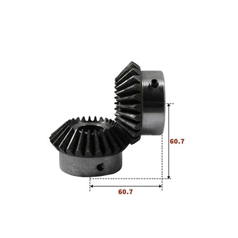 Steel Heavy Duty Motor Pinion Gear 2pcs 2.5M 30Teeth Inner Hole 15-35mm Meshing Angle Steel Bevel Gear Screw M6(17mm Keyway 5mm) in Saudi Arabia
