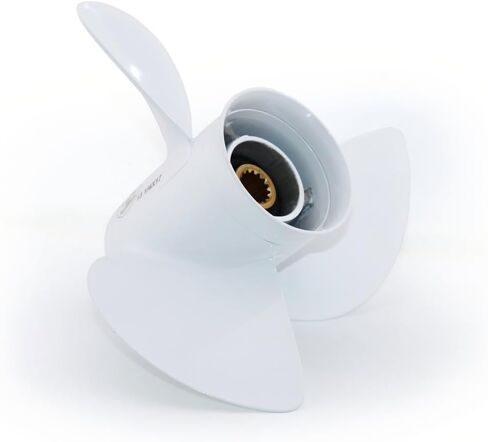 13 1/4x17 Pitch Outboard Propeller 15 Spline Tooth Compatible with Yamaha T50 T60 60HP F70 70HP F75 75HP 80HP F80 85HP 90HP F90 F100 F115 130HP Outboards, 3 Blade, 4.25" Gearcase, Aluminum,RH in Kuwait