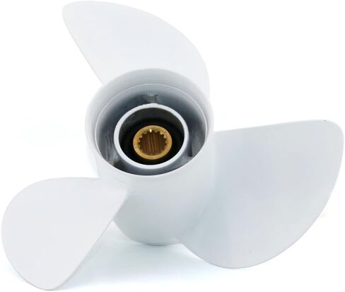 13 1/4x17 Pitch Outboard Propeller 15 Spline Tooth Compatible with Yamaha T50 T60 60HP F70 70HP F75 75HP 80HP F80 85HP 90HP F90 F100 F115 130HP Outboards, 3 Blade, 4.25" Gearcase, Aluminum,RH in Kuwait