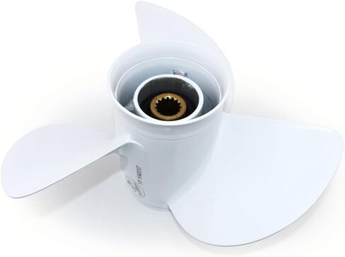 13 1/4x17 Pitch Outboard Propeller 15 Spline Tooth Compatible with Yamaha T50 T60 60HP F70 70HP F75 75HP 80HP F80 85HP 90HP F90 F100 F115 130HP Outboards, 3 Blade, 4.25" Gearcase, Aluminum,RH in Kuwait