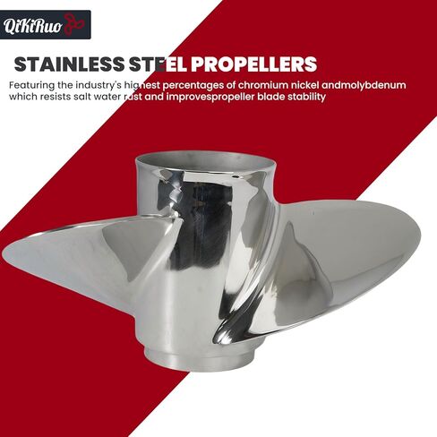 10 1/4X13 المروحة غير القابل للصدأ لـ Tohatsu/Nissan 25HP/30HP Outboards Prop 10 Spline Tooth، RH in Kuwait