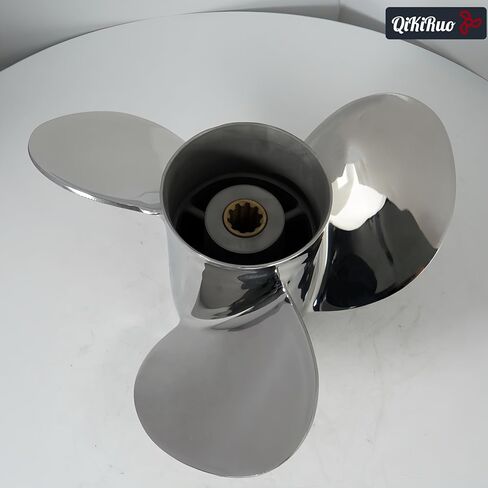 10 1/4X13 المروحة غير القابل للصدأ لـ Tohatsu/Nissan 25HP/30HP Outboards Prop 10 Spline Tooth، RH in Kuwait