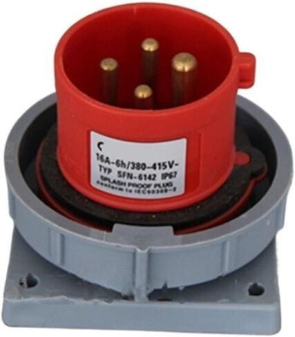 Industrial Waterproof IP67 Concealed Appliance Plug 16A/3P+E/380V SFN-6142 in Saudi Arabia