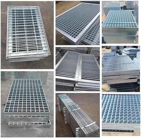 Heavy-Duty Galvanized Steel Grating Drain Cover - Ideal for Storm Drains, Garage Floors, Septic Systems & Outdoor Use - Durable, Corrosion-Resistant, Heavy Load Capacity in Saudi Arabia