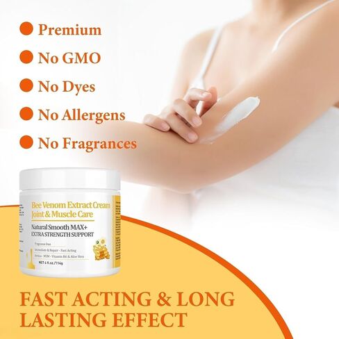 Zealand Bee Venom Professional Serum Treat, Joint & Muscle & Bone Gel - Easy to Use Fast Acting Soothing Effective Help for Back, Neck, Hand, Foot, Knee, Muscle, Shoulder, Hip, Nerves in Saudi Arabia