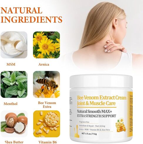 Zealand Bee Venom Professional Serum Treat, Joint & Muscle & Bone Gel - Easy to Use Fast Acting Soothing Effective Help for Back, Neck, Hand, Foot, Knee, Muscle, Shoulder, Hip, Nerves in Saudi Arabia