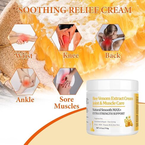Zealand Bee Venom Professional Serum Treat, Joint & Muscle & Bone Gel - Easy to Use Fast Acting Soothing Effective Help for Back, Neck, Hand, Foot, Knee, Muscle, Shoulder, Hip, Nerves in Saudi Arabia