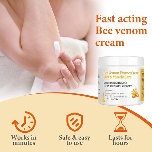 Zealand Bee Venom Professional Serum Treat, Joint & Muscle & Bone Gel - Easy to Use Fast Acting Soothing Effective Help for Back, Neck, Hand, Foot, Knee, Muscle, Shoulder, Hip, Nerves in Saudi Arabia