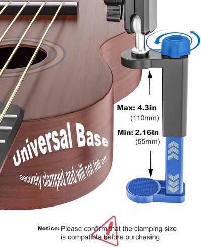 Magnetic Guitar Phone Holder [Strong Magnet] Metal Adjustable Arm Guitar Phone Mount, Magnetic Phone Holder for Guitars, Ukuleles, Basses, Fits iPhone 17 Pro Max 16 Plus Android Smartphone in Kuwait