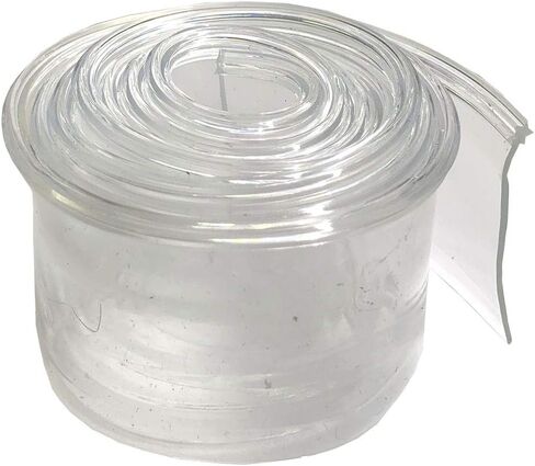 Gordon Glass® باب دش بإطار من الفينيل الناعم، سدادة من الفينيل الناعم، شكل إدراج نجمة، طول 36 بوصة، ارتفاع الشريط 1-3/16 بوصة، شفاف، إدراج طرف نجمة 3/32 بوصة in Kuwait