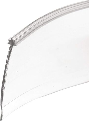 Gordon Glass® باب دش بإطار من الفينيل الناعم، سدادة من الفينيل الناعم، شكل إدراج نجمة، طول 36 بوصة، ارتفاع الشريط 1-3/16 بوصة، شفاف، إدراج طرف نجمة 3/32 بوصة in Kuwait