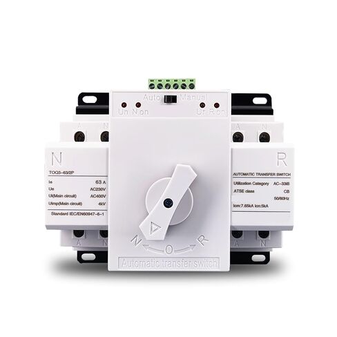 2P 63A 230V MCB نوع مفتاح نقل تلقائي مزدوج الطاقة (2 مدخل 2 مخرج) in Kuwait