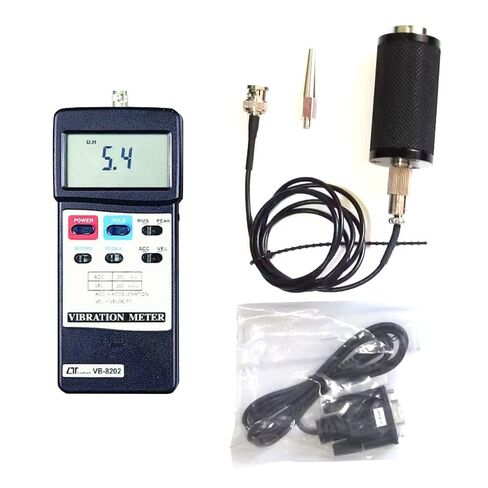 Professional Digital Vibration Meter/Vibration Analysis Meter – Industrial Acceleration & Velocity Tester Separate Probe, RMS/Peak/Max-Min Recording, Auto Shut‑Off; Model: VB‑8202 in Kuwait