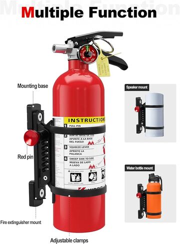 ZIDIYORUO MOLLE Panel Fire Extinguisher Mount Kit Fits 1"-2" Rigid MOLLE Panel Holes, Quick Release Car Fire Extinguisher Mount Holder with 4 Clamps for Vehicles MOLLE Panle Accessories in Saudi Arabia