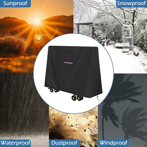 Ping Pong Table Cover Outdoor Waterproof,Table Tennis Cover Fits Both Folding and Flat Tables (Flat Size-9x5 FT) with Waterproof Seal, Includes Organize Bag for Indoor and Outdoor Use in Kuwait