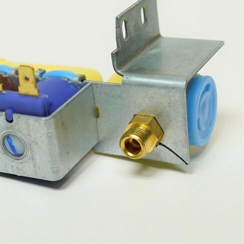 صمام مياه الثلاجة 12544002 سم لـ Whirlpool & Amana - استبدال الملف اللولبي المزدوج 120 فولت لملفات AP6005463، PS11738512 - أرجواني (20 وات) وبني (35 وات) in Kuwait