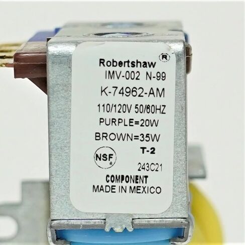 صمام مياه الثلاجة 12544002CM لـ Whirlpool Amana - استبدال الملف اللولبي المزدوج 120 فولت لـ WP12544002، AP6005463، PS11738512 in Kuwait