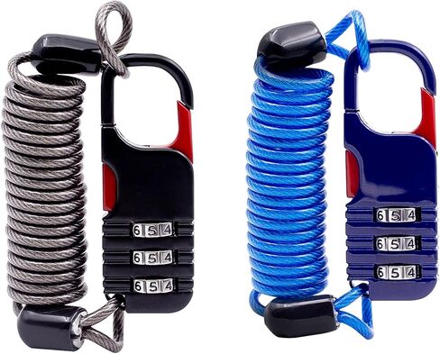 Travel Locks Cable Retractable, Mini Snowboard Lock with Combination, Small Padlock Combination with Wire for Luggage, Backpack, Suitcase, Stroller, Ski Gear, Motorcycle Helmet Anti Theft in Saudi Arabia