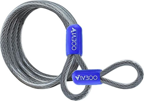 كابل أمان عالي التحمل 5/16 بوصة مع حلقات 4FT/6FT/8FT/10FT كابل أمان مقاوم للقطع ومقاوم للماء مناسب للسفر والمنزل والأنشطة الخارجية in Kuwait