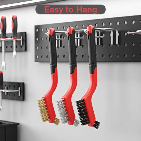 30 قطعة من فرش الأسلاك للتنظيف، مجموعة فرشاة خدش سلكية من الفولاذ المقاوم للصدأ، شعيرات شديدة التحمل مع مقبض منحني وقبضة أسلاك معدنية صغيرة لتنظيف الأوساخ والصدأ والطلاء in Kuwait