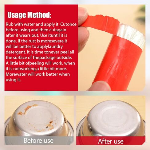 2Pcs Pot Rust Removal Cleaning Brush, Cookware Cleaning Stick, Stain Remover Magic for Pans Rust Removal Kitchen Tools, Random Color in Saudi Arabia