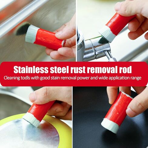 2Pcs Pot Rust Removal Cleaning Brush, Cookware Cleaning Stick, Stain Remover Magic for Pans Rust Removal Kitchen Tools, Random Color in Saudi Arabia