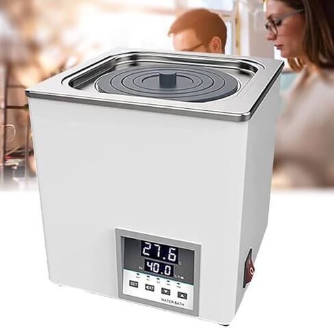 Digital Lab Water Bath Heater, Thermostatic Water Bath with Display & Protective Lid, Stainless Steel Lab Supplies for Scientific Research, Electric Water Bath Equipment in Saudi Arabia