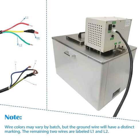 مضخة دائرية ثرموستاتي للمختبر 220 فولت 50 لتر، حمام زيت/ماء رقمي بدرجة حرارة عالية 4600 وات مع درجة حرارة غرفة قابلة للتعديل إلى 300 درجة مئوية للمفاعل والمبخر in Kuwait