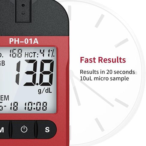 مجموعة اختبار الهيموجلوبين Hb، جهاز قياس الهيموجلوبين مع 25 شريط اختبار in Kuwait