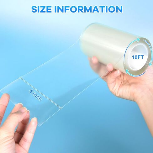 YoleShy Clear Waterproof Tape 4 in X 10 Ft, Rv Awning Repair Tape Weather Resistant Camper Canvas Repair Kit for Fabric, Tarp, Tent, Rv Roof, Versatile in Kuwait