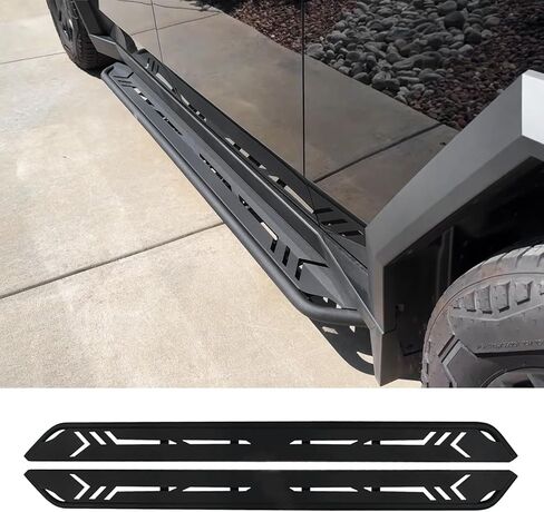 2Pcs Running Boards for Cybertruck Side Steps New Upgrade Cybertruck Exterior Brackets Nerf Bars Fit for Cybertruck Door Steps for Tesla Cybertruck Accessories 2024-2025 in Kuwait