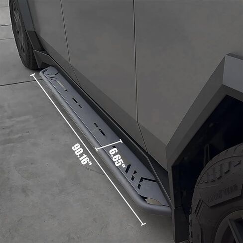 2Pcs Running Boards for Cybertruck Side Steps New Upgrade Cybertruck Exterior Brackets Nerf Bars Fit for Cybertruck Door Steps for Tesla Cybertruck Accessories 2024-2025 in Kuwait