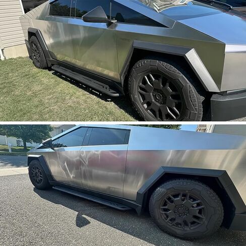 2Pcs Running Boards for Cybertruck Side Steps New Upgrade Cybertruck Exterior Brackets Nerf Bars Fit for Cybertruck Door Steps for Tesla Cybertruck Accessories 2024-2025 in Kuwait