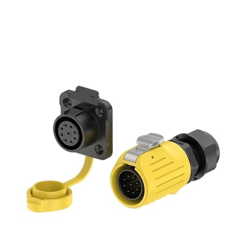 مقاوم للماء الطيران EW-LP20 شفة البلاستيك 2-14 الأساسية لحام شاشة LED صفراء موصل الطاقة الصناعية (EW-LP20-3P 20A) in Kuwait