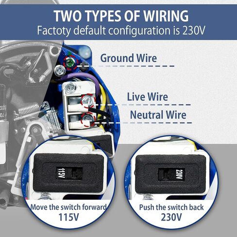 WASSERMANN مضخة طرد مركزي 1.5 حصان، 66GPM مضخة نفاثة بئر ضحلة 115 فولت/230 فولت مضخة طرد مركزي ذاتية التحضير، مضخة معززة متينة من الحديد الزهر لرش العشب، ري الحديقة، بديل لـ J15S، أزرق in Kuwait