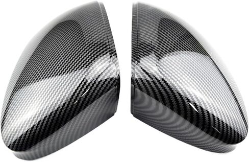 Carbon Fiber Pattern Rearview Case Compatible For VW Golf 8 MK8 VIII 2020 2021 Mirror Cover Cap With Lane Assist Car Exterior Casing(Color:With Side Assist-1) in Saudi Arabia