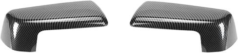 Car Rearview Mirror Shell Decoration Cover Compatible For Silverado Compatible For GMC Sierra 2019 2020 2021 2022 2023 2024 Up(Color:Silver) in Saudi Arabia