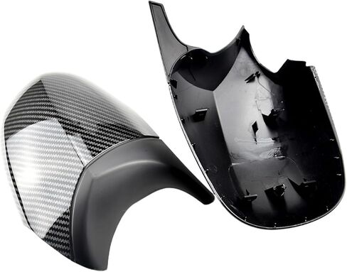 Carbon Fiber Pattern & Black Side Wing Mirror Cover Cap Compatible For BMW 3 Series E90 E91 E92 E93 LCI Facelifted Rearview Mirror Shell(Color:Bright black), hao59ha0o9hao in Saudi Arabia