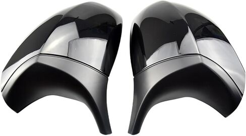 Carbon Fiber Pattern & Black Side Wing Mirror Cover Cap Compatible For BMW 3 Series E90 E91 E92 E93 LCI Facelifted Rearview Mirror Shell(Color:Bright black), hao59ha0o9hao in Saudi Arabia
