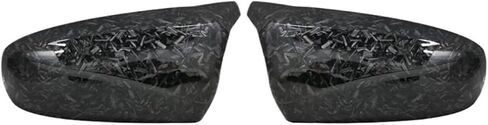 Carbon Fiber/ABS 2x Mirror Cover X5 X6 Car Side Rearview Mirror Cap Cover Shell Replacement Compatible For X5 X6 E70 E71 2007-2013(Color:Forged Carbon Look) in Saudi Arabia