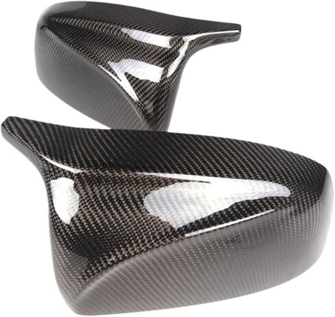 Carbon Fiber/ABS 2x Mirror Cover X5 X6 Car Side Rearview Mirror Cap Cover Shell Replacement Compatible For X5 X6 E70 E71 2007-2013(Color:Forged Carbon Look) in Saudi Arabia