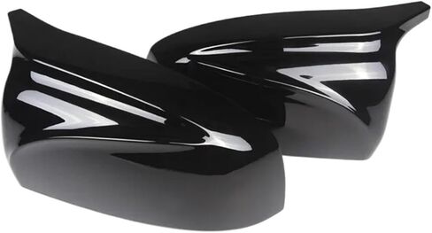 Carbon Fiber/ABS 2x Mirror Cover X5 X6 Car Side Rearview Mirror Cap Cover Shell Replacement Compatible For X5 X6 E70 E71 2007-2013(Color:Forged Carbon Look) in Saudi Arabia