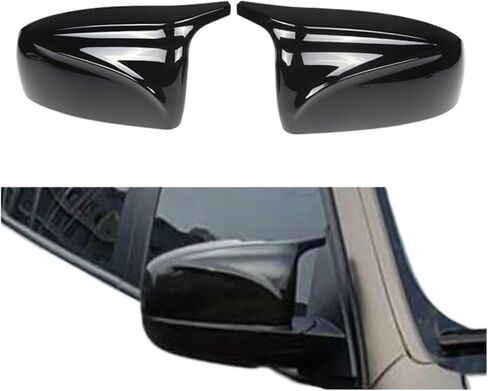 Carbon Fiber/ABS 2x Mirror Cover X5 X6 Car Side Rearview Mirror Cap Cover Shell Replacement Compatible For X5 X6 E70 E71 2007-2013(Color:Forged Carbon Look) in Saudi Arabia