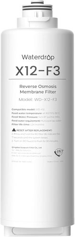 Waterdrop X12-F3 Filter, Replacement for All X12 1200 GPD Series Reverse Osmosis System, Reduce PFAS, 24-month Lifetime in Saudi Arabia