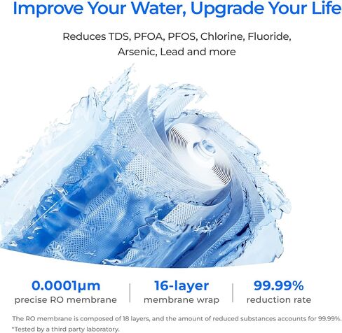 Waterdrop X12-F3 Filter, Replacement for All X12 1200 GPD Series Reverse Osmosis System, Reduce PFAS, 24-month Lifetime in Saudi Arabia