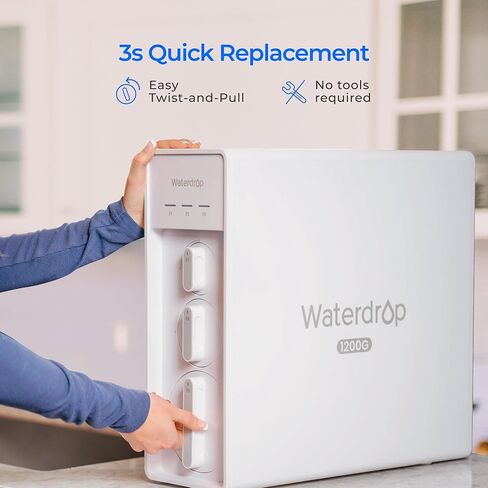 Waterdrop X12-F3 Filter, Replacement for All X12 1200 GPD Series Reverse Osmosis System, Reduce PFAS, 24-month Lifetime in Saudi Arabia