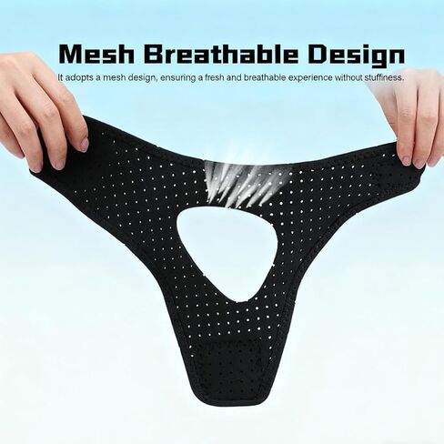 2 Pack Anti Snoring Chin Strap for CPAP Users, Breathable Adjustable Black Chin Strap to Keep Mouth Closed, Comfortable Sleep Aid for Men and Women in Kuwait